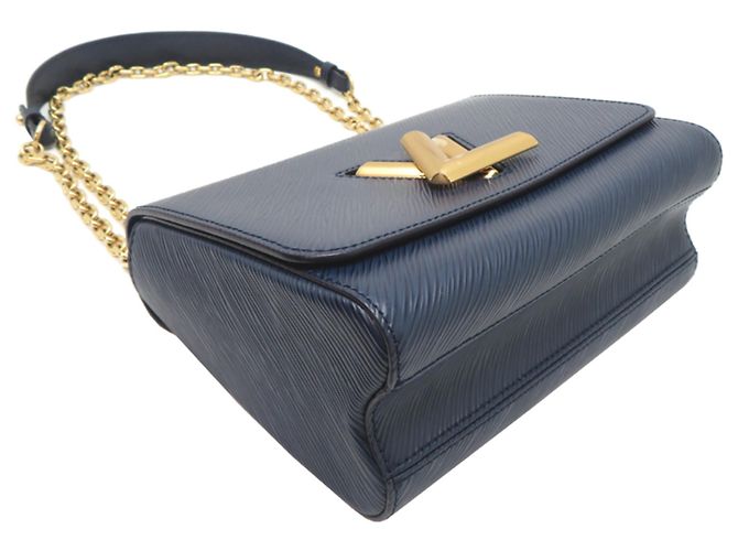 Borsa a tracolla Louis Vuitton Twist MM da donna Blu navy - vista 3