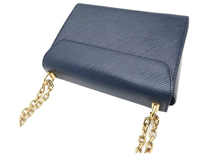 Borsa a tracolla Louis Vuitton Twist MM da donna Blu navy - vista 4