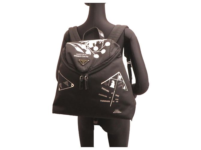 Zaino Prada in nylon nero - vista 9