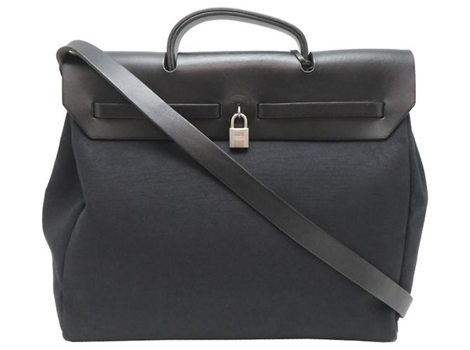Hermès Borsa Hermes Herbag GM Nero - vista 2