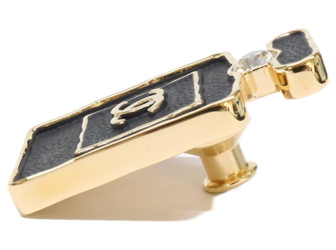 Spilla Chanel B23S motivo flacone di profumo Coco Mark Nero D'oro - vista 2