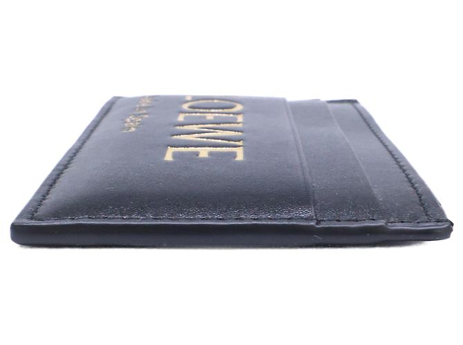 Portacarte Loewe in vitello nero e oro D'oro - vista 2