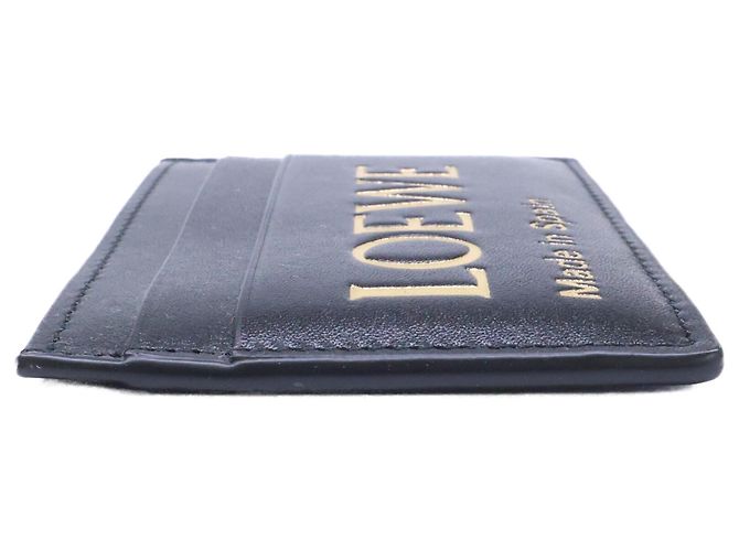 Portacarte Loewe in vitello nero e oro D'oro - vista 4