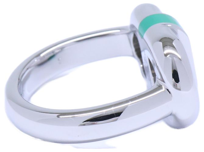 Ring Hermès Anello Hermes SUR MER T54 Argento Verde - vista 4