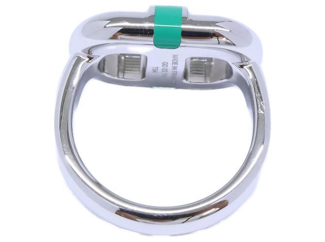Ring Hermès Anello Hermes SUR MER T54 Argento Verde - vista 5