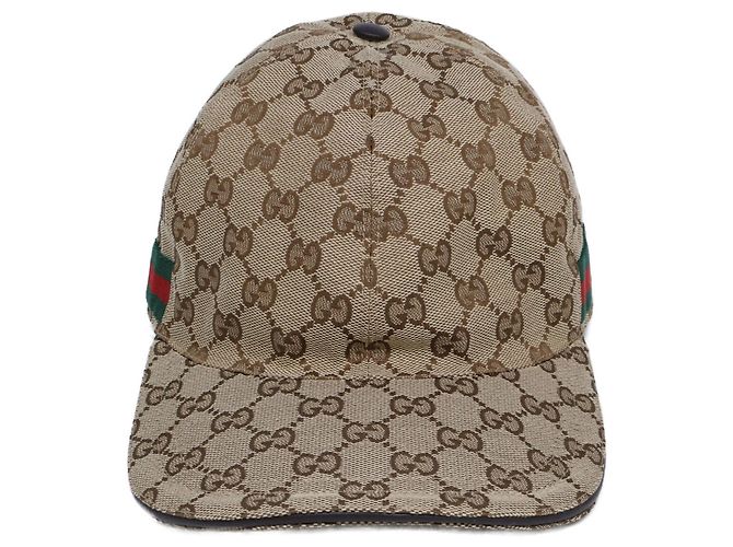 Cappello Gucci in tela GG beige - vista 2