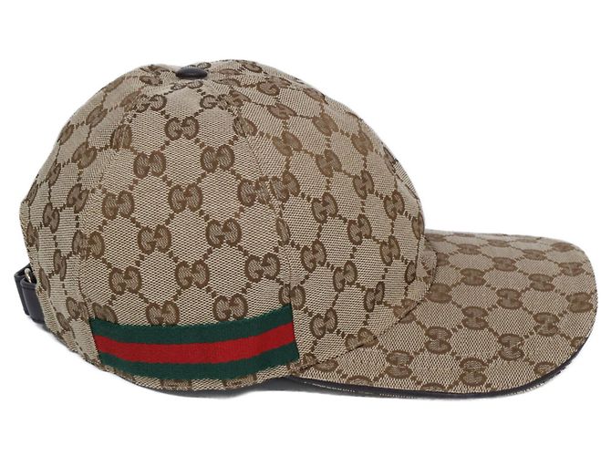 Cappello Gucci in tela GG beige - vista 4