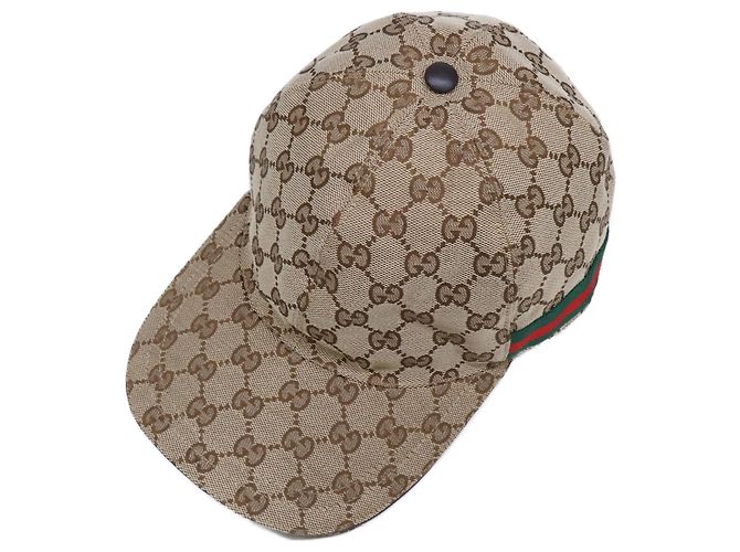 Cappello Gucci in tela GG beige - vista 5