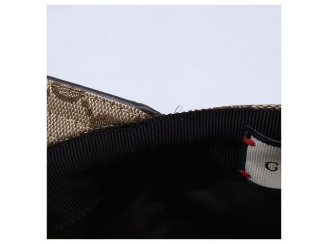 Cappello Gucci in tela GG beige - vista 8
