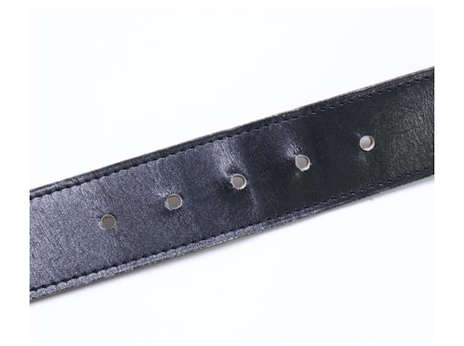 Hermès Hermes Cape Cod Box Calf Reversible Belt Black Silvery Golden - view 6