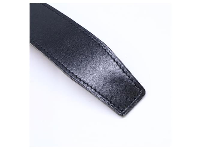 Hermès Hermes Cape Cod Box Calf Reversible Belt Black Silvery Golden - view 7