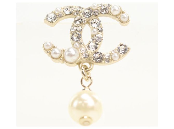 Orecchini a lobo Chanel Gold D'oro - vista 2