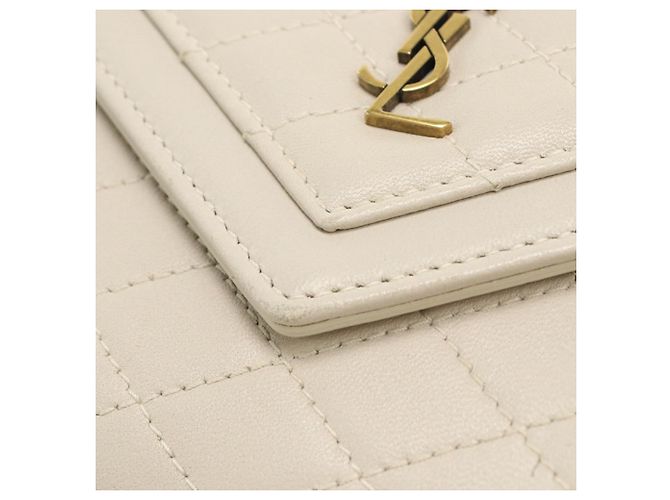Saint Laurent Tri-fold Wallet in Ivory Roh - Ansicht 4