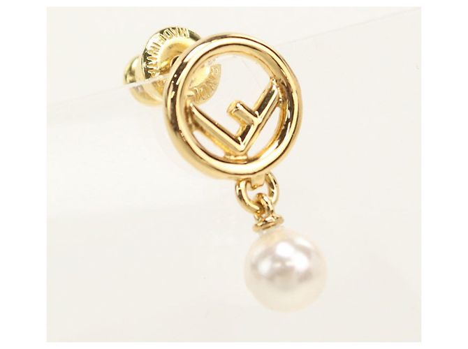 Orecchini Fendi Gold Stud Earrings 8AH432 F D'oro - vista 2