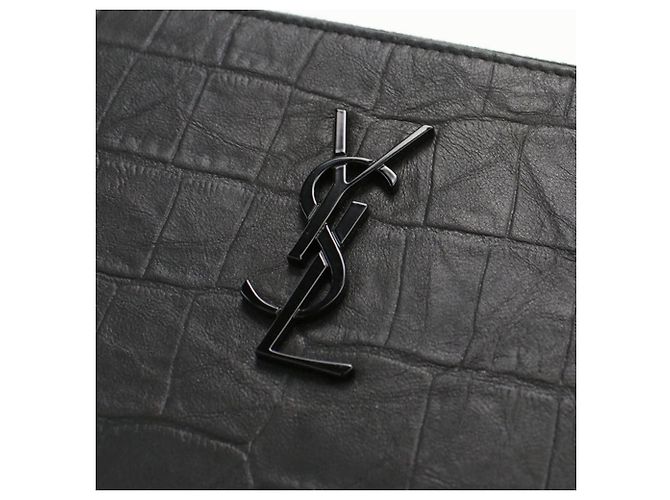 Clutch Saint Laurent Nera Nero - vista 4