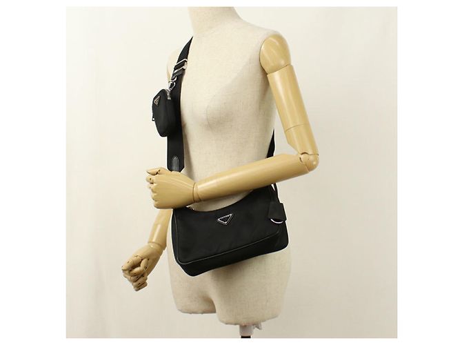 Borsa a tracolla Prada Re-Nylon Re-Edition 2005 Nero - vista 7