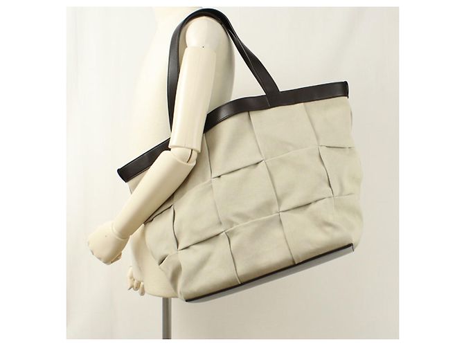 Borsa Tote Bottega Veneta Avorio Crudo - vista 7