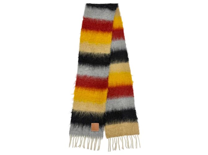 Stola multicolore in lana mohair Loewe - vista 3