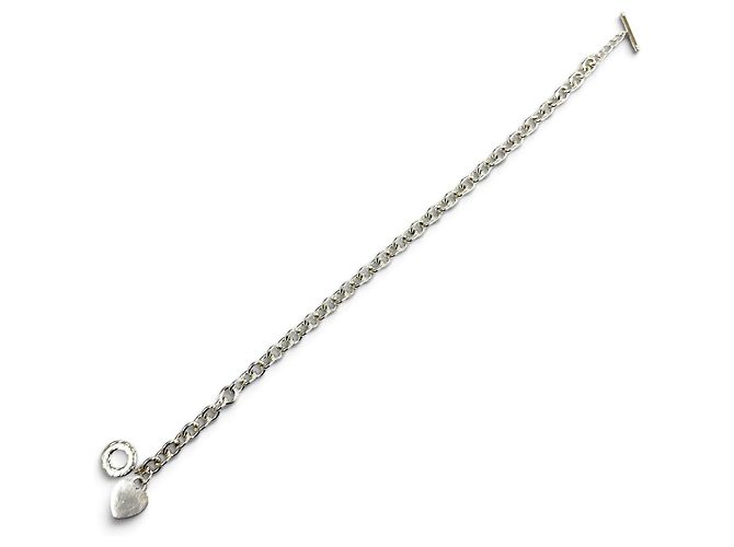Collana girocollo Tiffany & Co. in argento 925 con ciondolo a cuore e chiusura T - vista 5