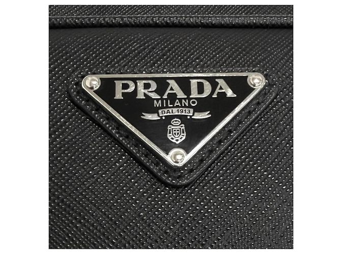 Borsa a tracolla Prada in pelle Saffiano con mini pochette Nero - vista 10