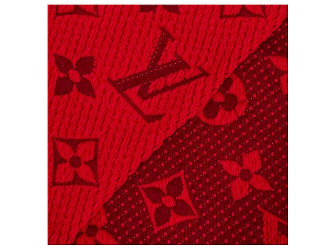 Stola con frange Ruby Monogram Louis Vuitton Rosso - vista 5