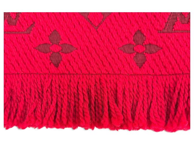 Stola con frange Ruby Monogram Louis Vuitton Rosso - vista 6