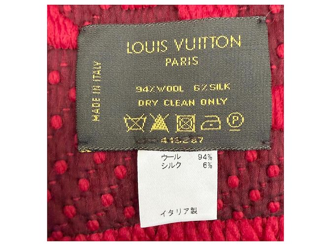 Stola con frange Ruby Monogram Louis Vuitton Rosso - vista 7