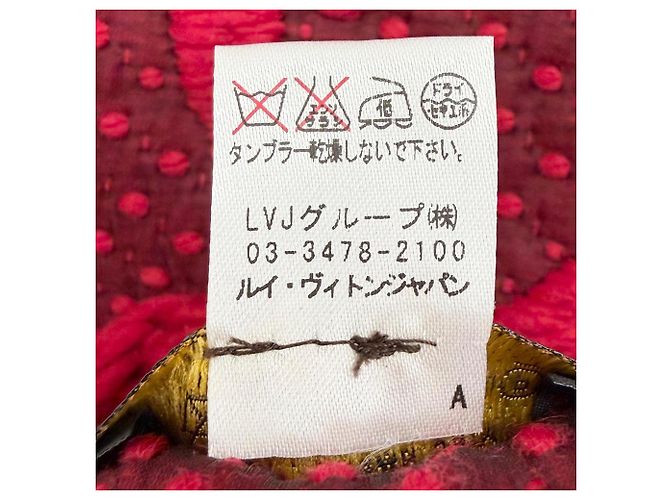 Stola con frange Ruby Monogram Louis Vuitton Rosso - vista 8
