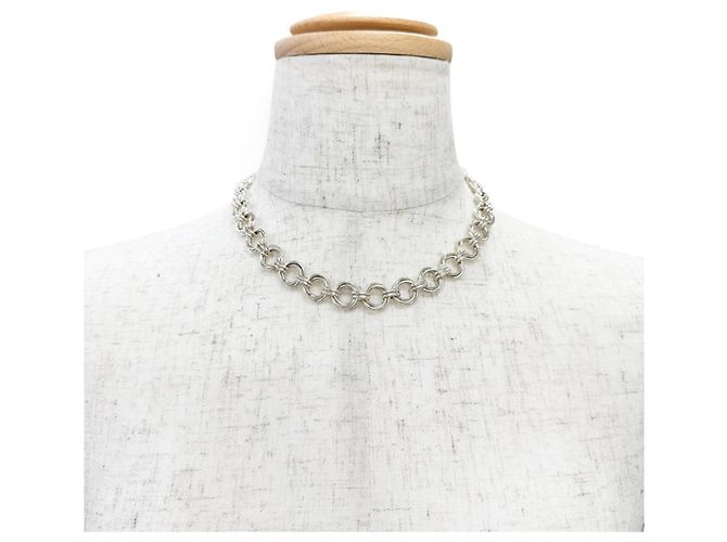 Tiffany & Co Collana Tiffany Vintage Triple Round Link Argento - vista 2