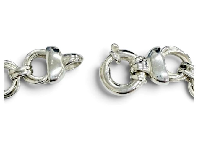 Tiffany & Co Collana Tiffany Vintage Triple Round Link Argento - vista 5