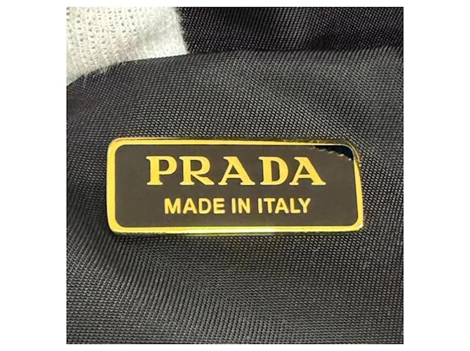 Prada 1BD394 Explorer Medium Shoulder Bag Nero D'oro - vista 11