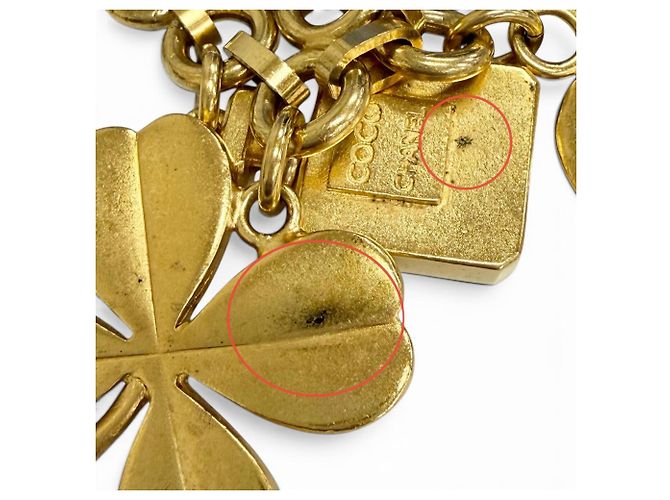 Spilla Trifoglio Chanel Vintage Coco Mark D'oro - vista 7