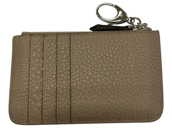 Fendi Münzbeutel aus grauem Leder Braun - Ansicht 3