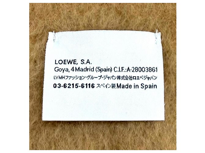 Stola Loewe in misto mohair e lana marrone - vista 7