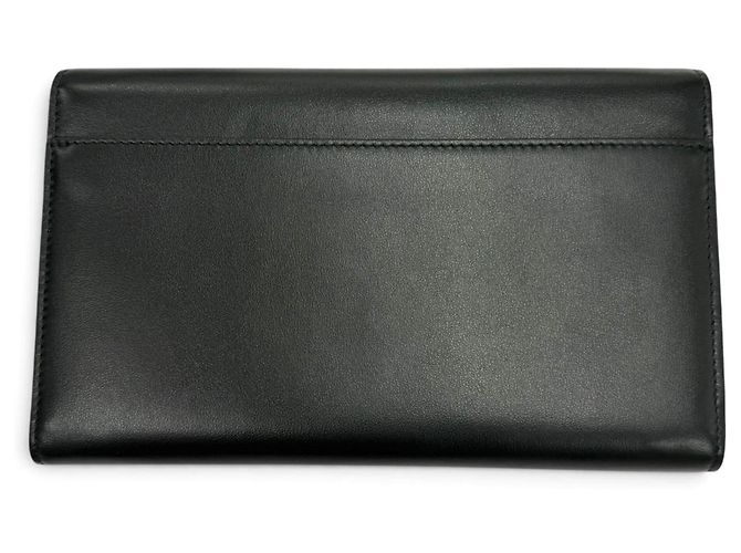 Balenciaga Envelope Leather Long Wallet Black - view 3