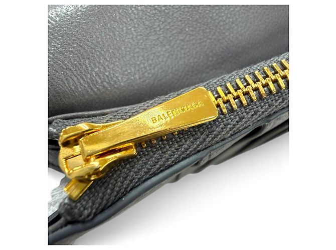 Balenciaga Envelope Leather Long Wallet Black - view 9