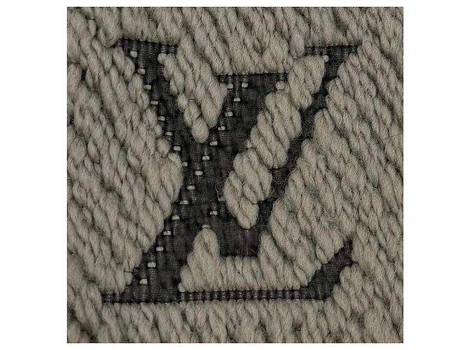 Stola Louis Vuitton Logomania Monogram in lana e seta - vista 6