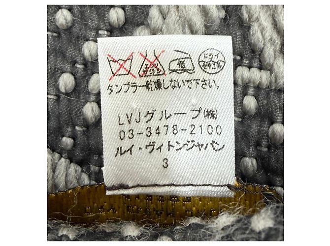 Stola Louis Vuitton Logomania Monogram in lana e seta - vista 8