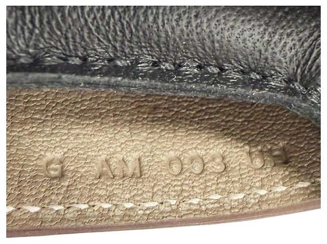 Hermès HERMES Ciondolo per borsa Robeo Coeur PM in pelle Nero Taupe - vista 7