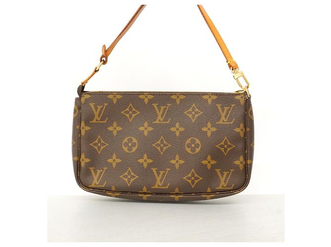 Borsa Louis Vuitton Monogram Pochette Accessoires Marrone - vista 9