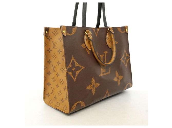 Borsa Tote Louis Vuitton Monogram Reverse OnTheGo MM Marrone - vista 2