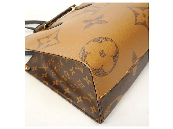Borsa Tote Louis Vuitton Monogram Reverse OnTheGo MM Marrone - vista 6