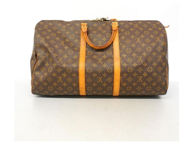 Louis Vuitton Boston Monogram Keepall 55 Marrone - vista 13