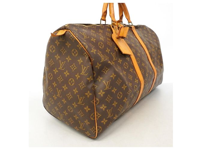 Louis Vuitton Boston Monogram Keepall 55 Marrone - vista 2