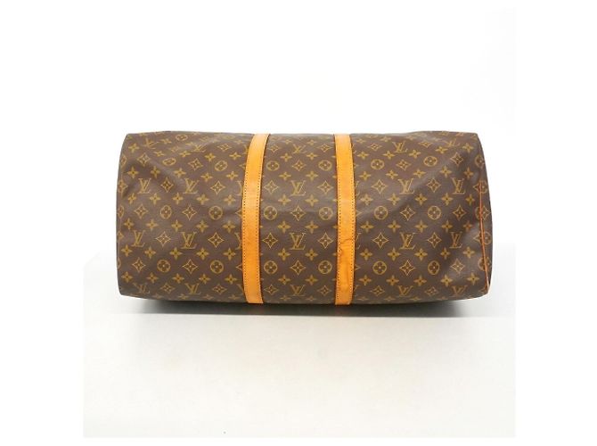Louis Vuitton Boston Monogram Keepall 55 Marrone - vista 3
