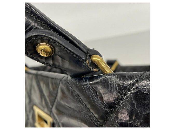 Borsa Tote Chanel 2.55 Matelassé Nero - vista 8