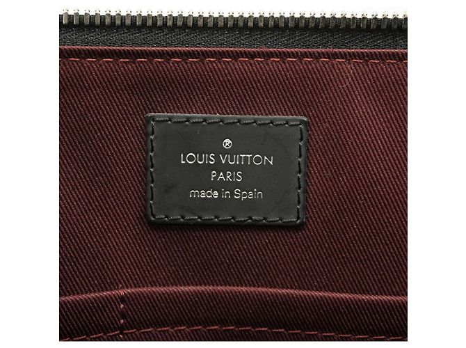 Borsa Briefcase Louis Vuitton Monogram Macassar Marrone Nero - vista 5