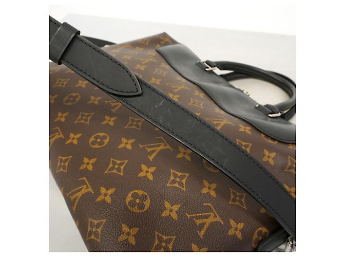 Borsa Briefcase Louis Vuitton Monogram Macassar Marrone Nero - vista 8