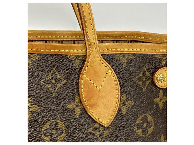 Borsa Tote Louis Vuitton Monogram Neverfull PM Marrone - vista 8