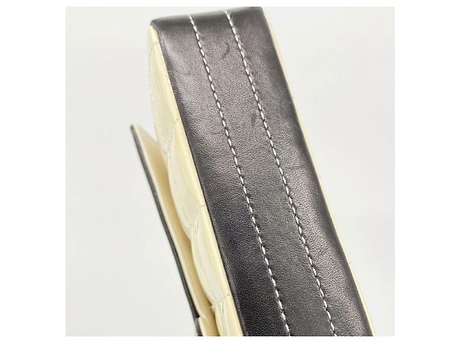 Borsa a tracolla con catena Chanel Chocolate Bar Nero Bianco - vista 12